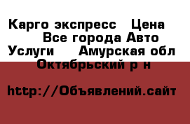 Карго экспресс › Цена ­ 100 - Все города Авто » Услуги   . Амурская обл.,Октябрьский р-н